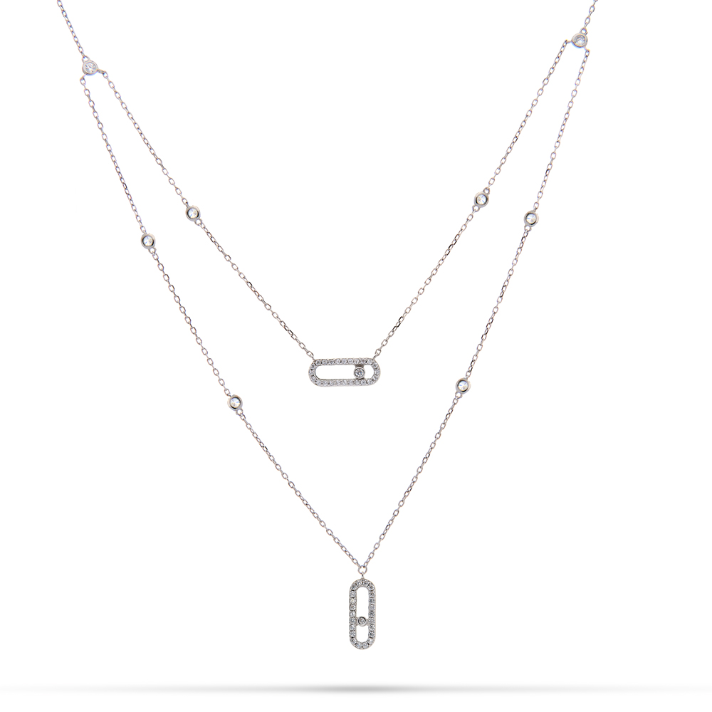 Swarovski Taşlı Kolye (Altın Kaplama) - N01229